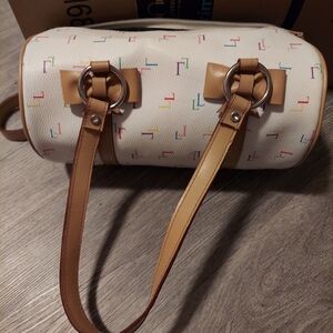Chic Multicolor Mini Bag with Tan Accents